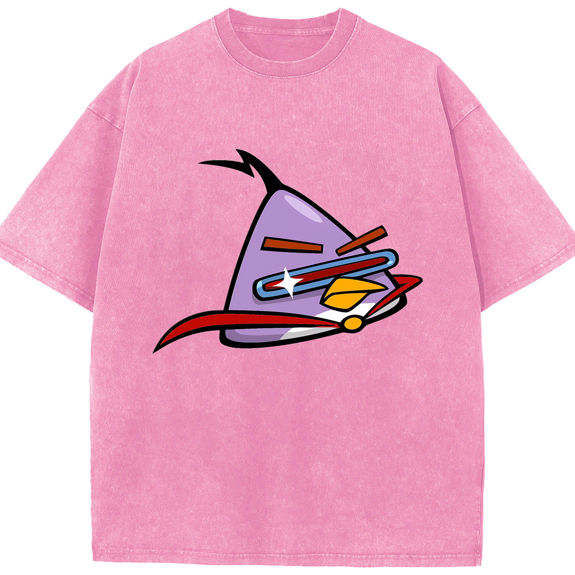 （画像用） Angry Birds アングリーバード 綿100% ヴィンテージ風 半袖Tシャツ（フロントプリント）